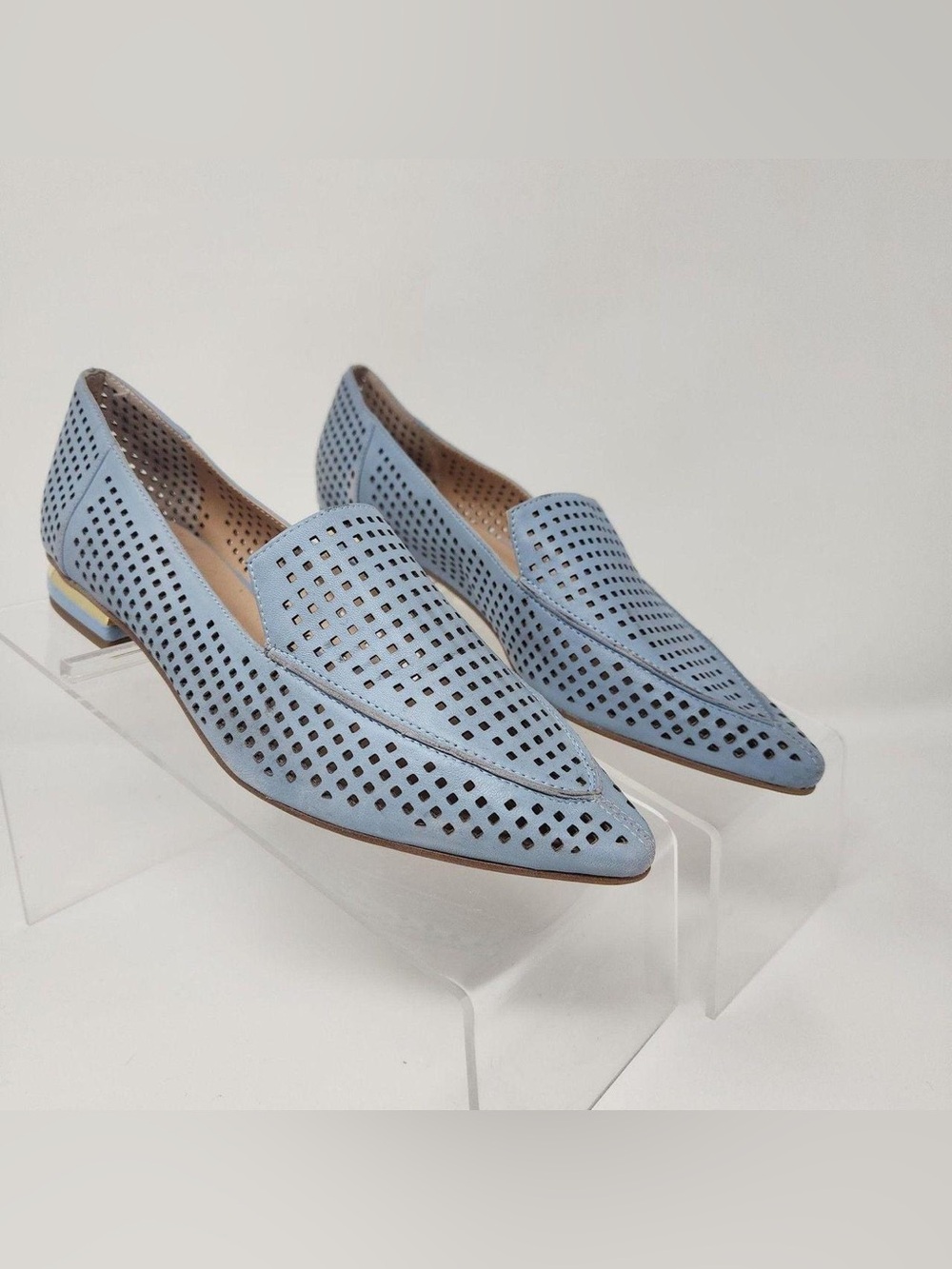 Franco Sarto Mesh Leather Pointy Toe Flats size 8 - Picture 2 of 7